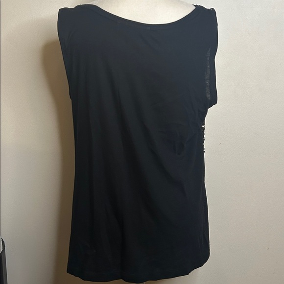 LOFT Black Sequin Blouse - Picture 4 of 7